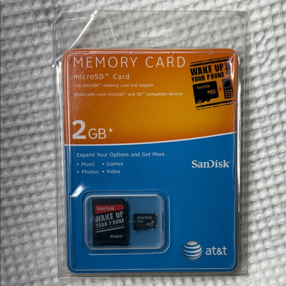 SanDisk 2GB microSD Memory Card with Adapter - Black